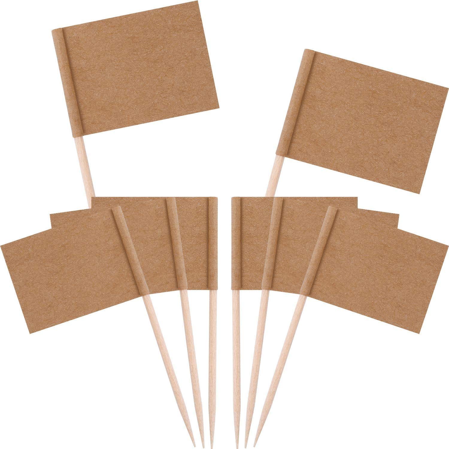 Banderas con Palillos,100 PCS Banderas en Papel Kraft para Palillos de Dientes Palillos de Dientes con Bandera Marcadores Británica Topper para Tartas para Fiestas, Bodas, Navidad,Pascua