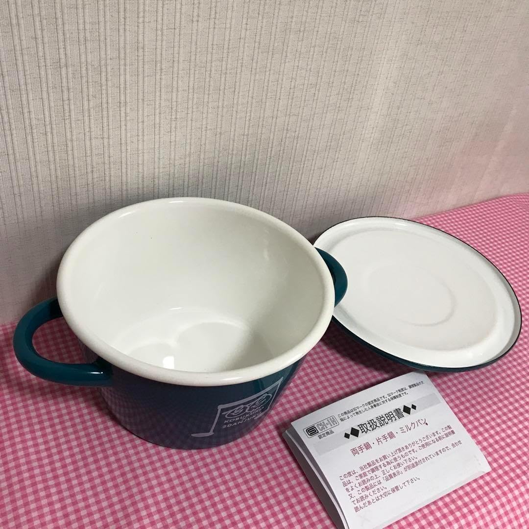 【レア】コブクロ ハウス食品 コラボ ほうろう 両手鍋【未使用】 レアコブクロ ハウス食品 コラボ ほうろう 両手鍋 ふきこぼれ