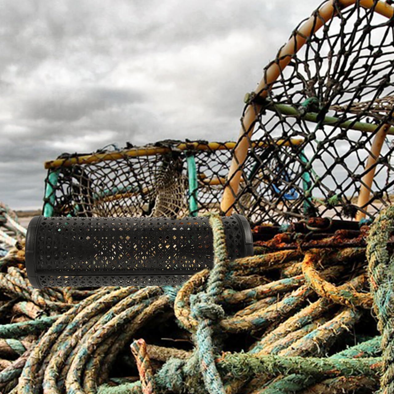 Sosoport Tragbare Wiederverwendbare Fischreuse Für Aal Krebs Mit Doppeltem Eingang Leichtes Netzmaterial Für Süß- Und Salzwasser Angeln 14.8X5.5X4.5 Zoll