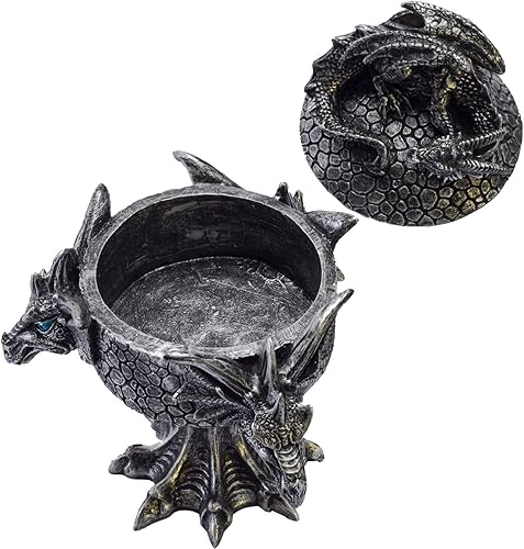 Miniatura 7 de Pacific Giftware Fantasy Myths Legends Dragon Heads Dragón Bebé posado en caja Joyero Caja de joyería Caja de baratijas