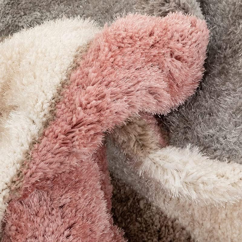 Image of Carpet for Living Room 6x8 feet, Bedroom and Hall Handmade Microfiber Cozy Soft and Fluffy Shaggy Area Rug with 2 inch Thick Anti Skid Carpet Rug4