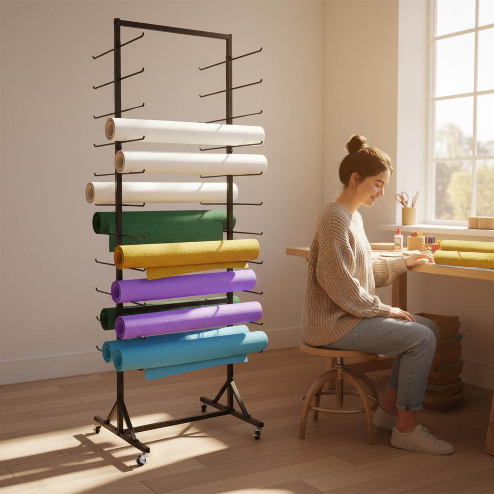 Étagère de rangement mobile à 22 étages pour plans et affiches