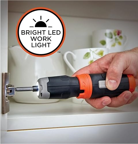 Miniatura 6 de BLACK+DECKER Destornillador inalámbrico con kit de herramientas para colgar cuadros MarkIT (BCF601AA y BDMKIT101C)