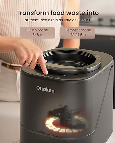 Miniatura 3 de Compostador eléctrico para cocina  Contenedor de compostaje interior para encimera de 4 litros, inteligente, sin olor, convierte los residuos de