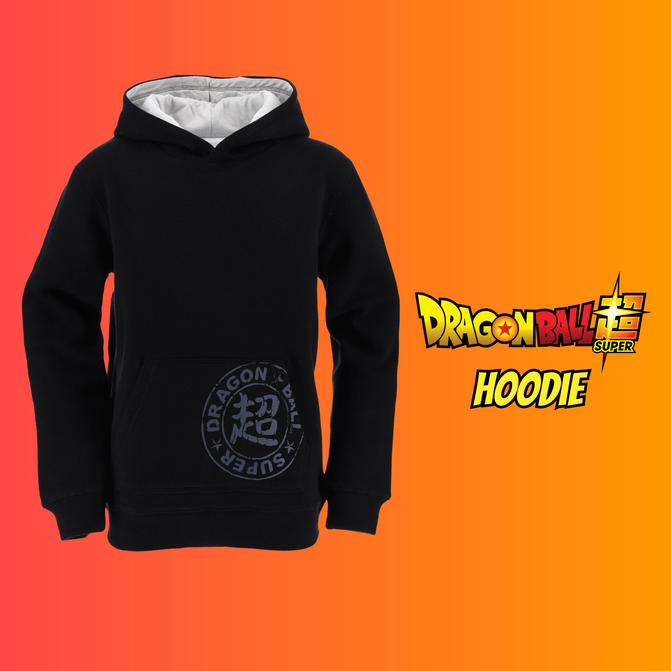 Dragon Ball Z Sudadera para Niño, Sueter Diseño Goku Clasico, Sudadera con Capucha, Regalo para Adolescentes, Tallas 10 a 16 Años