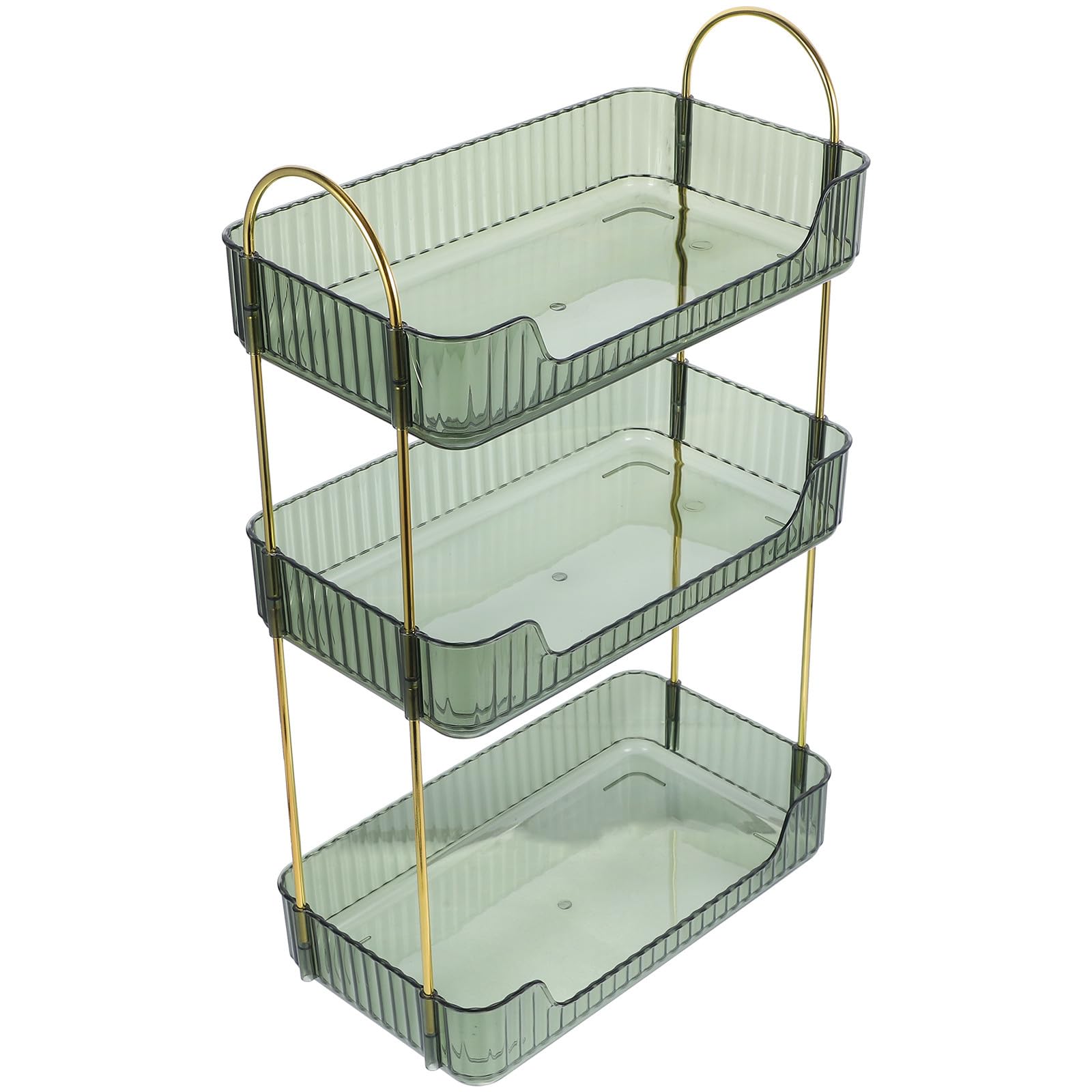 Étagère de rangement en acier inoxydable vert au design minimaliste