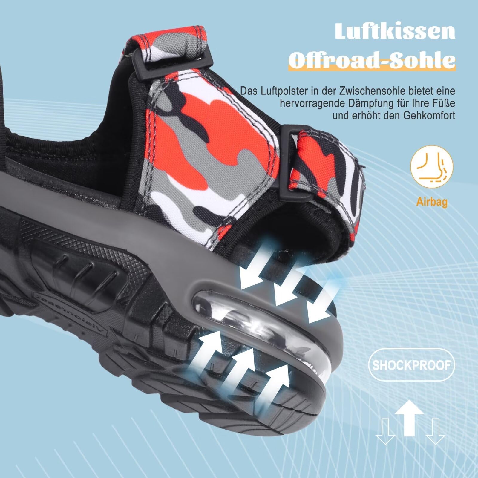 visionreast Sandales Homme Cuir Sandale Randonnée Chaussure d'été Sandale Sport Marche EU38-EU48