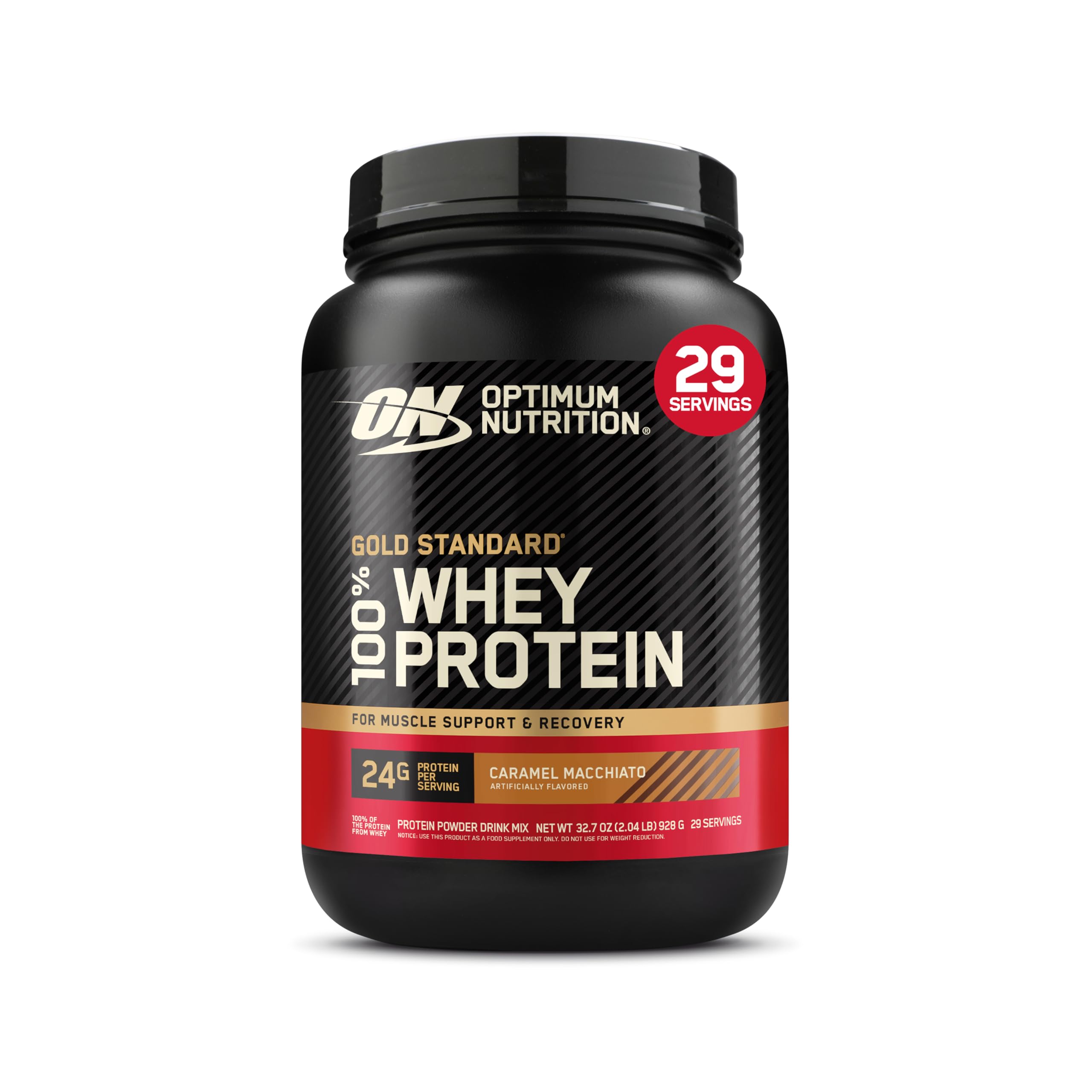 New Flavor Gold Standard 100% Whey Protein Powder, Caramel Macchiato, 2 Pound (Pack of 1) (Packaging May Vary)