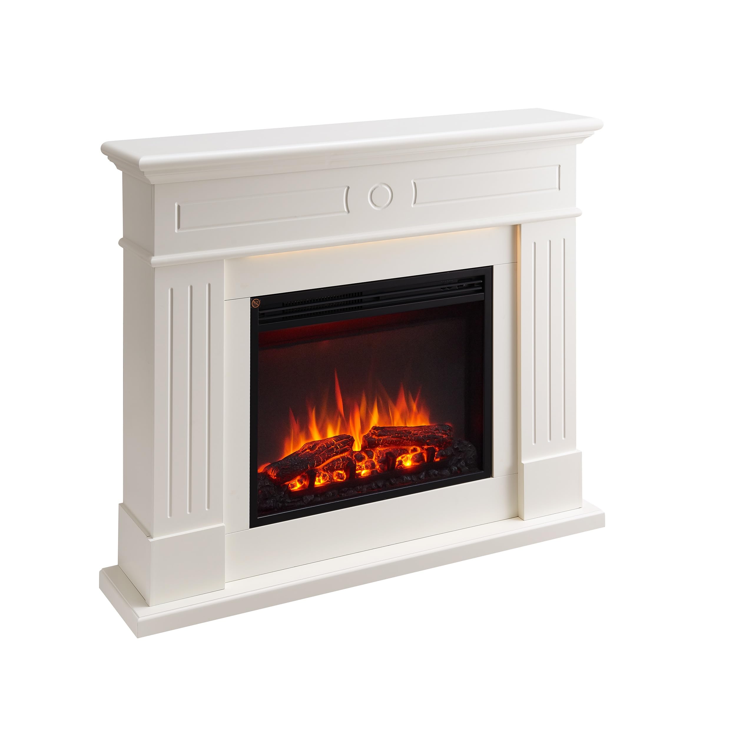 BALDERIA Ikaros Elektrokamin Mit Echtem Flammenlook - 360° Blick & Wasserdampf