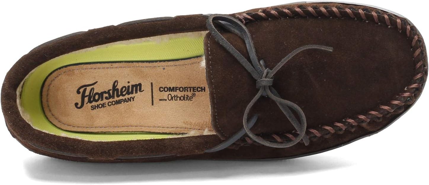 Florsheim Mens Cozzy Tie Slipper Sand Size 8 M Florsheim Cozzy Tie Slipper in Sand - Wide Width | Muldoon main image 3
