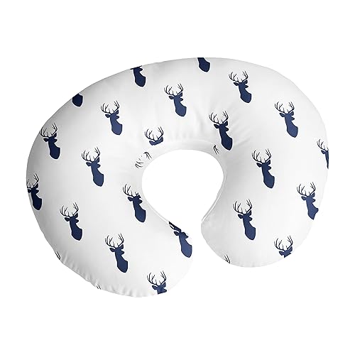 Sweet Jojo Designs Woodland Deer - Funda de almohada de lactancia para recién nacido biberón o lactancia materna (almohada no incluida)  cornamenta