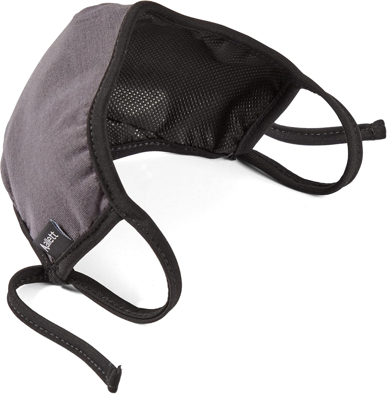 Allett Adjustable Face Mask | 2 Pack | Made of Cotton, Polypropylene Filter, Earloops | Nose Wire & Chin Gusset | Adult