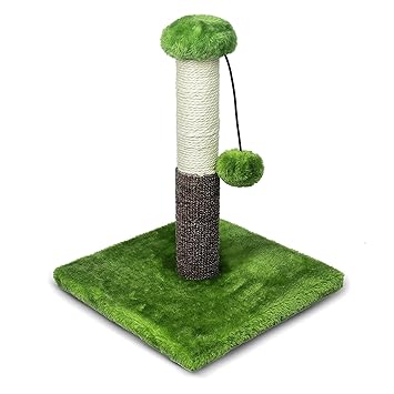 RvPaws Minimalist Style Design of Scratching Tree with Hanging Ball Playful Toy for Cat & Kitten (Cat Scratching Post Tree)