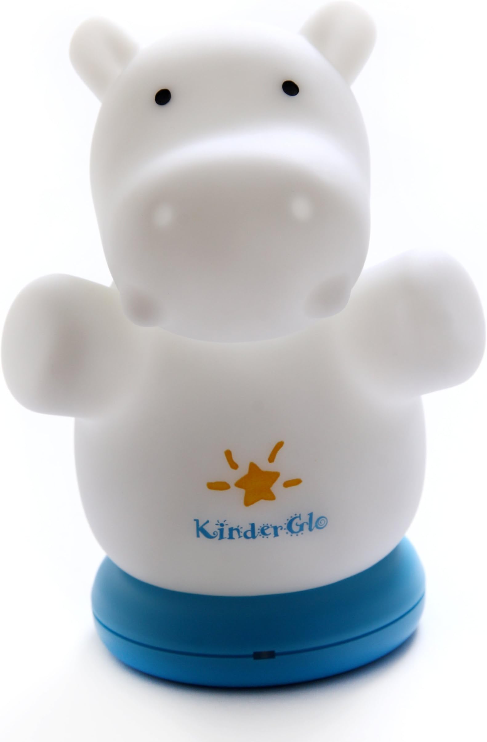 Portable Fun and Safe Rechargeable Night Light, Hippo