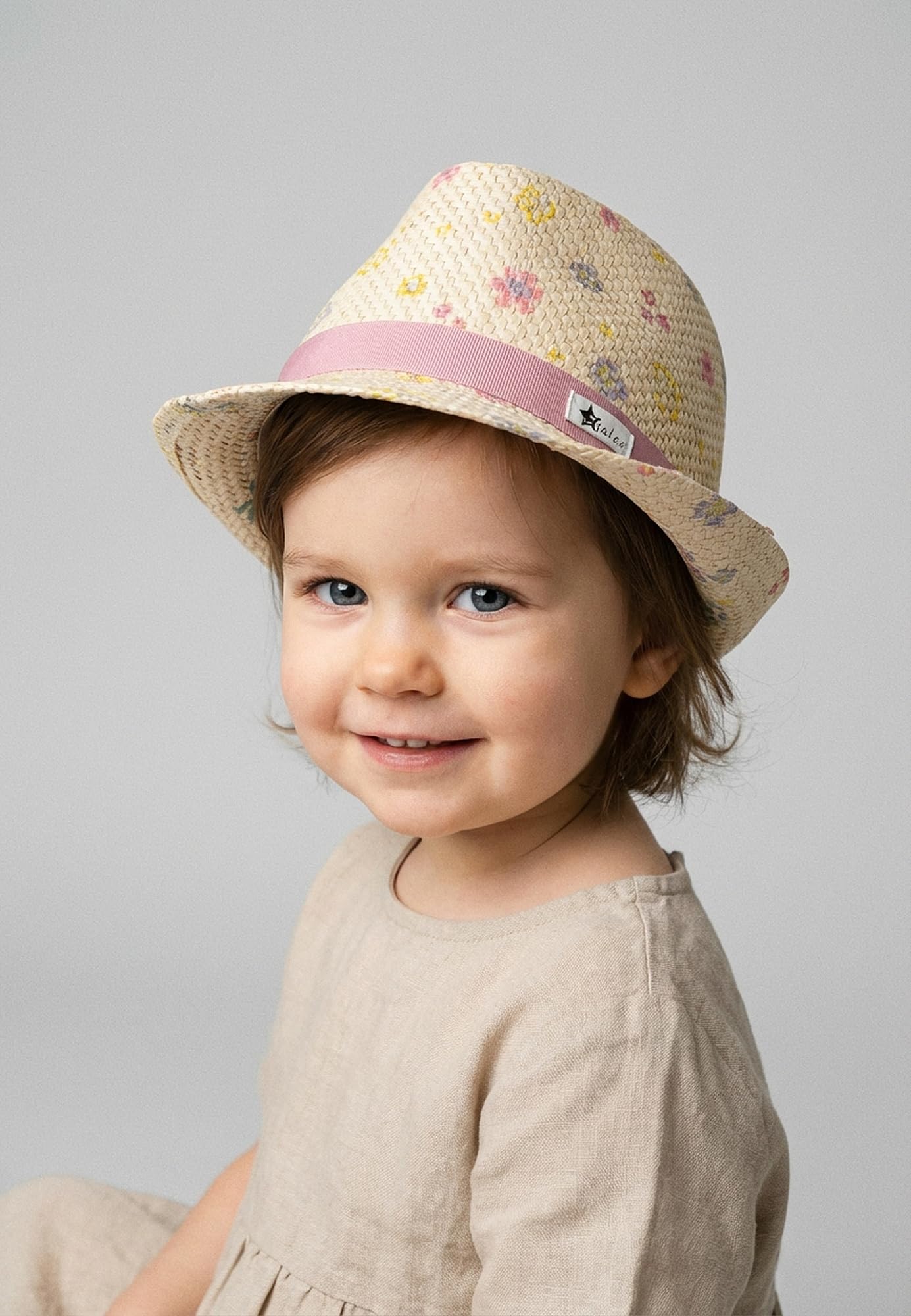 Sterntaler Kinder Strohhut Bedruckt mit Blumen Cappello Bambine e Ragazze