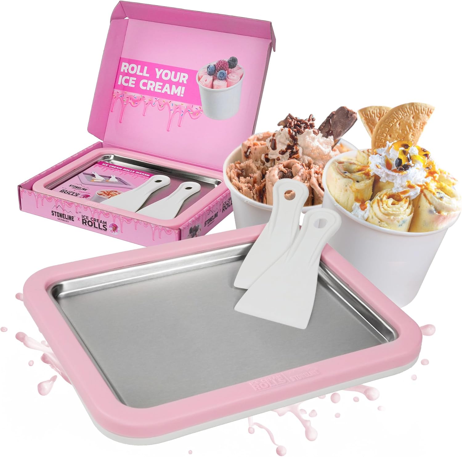 Besuche STONELINE Eisplatte Ice Cream Rolls Maker