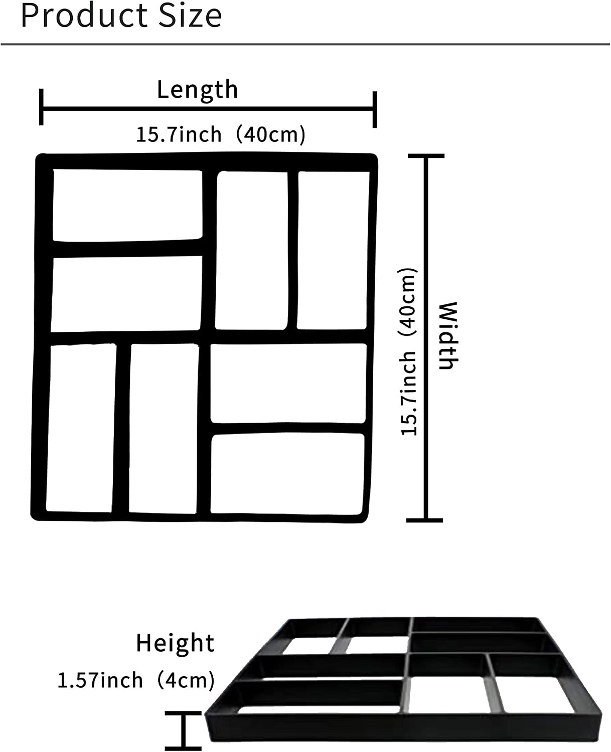 Gooteff Concrete Molds Stepping Stone Molds