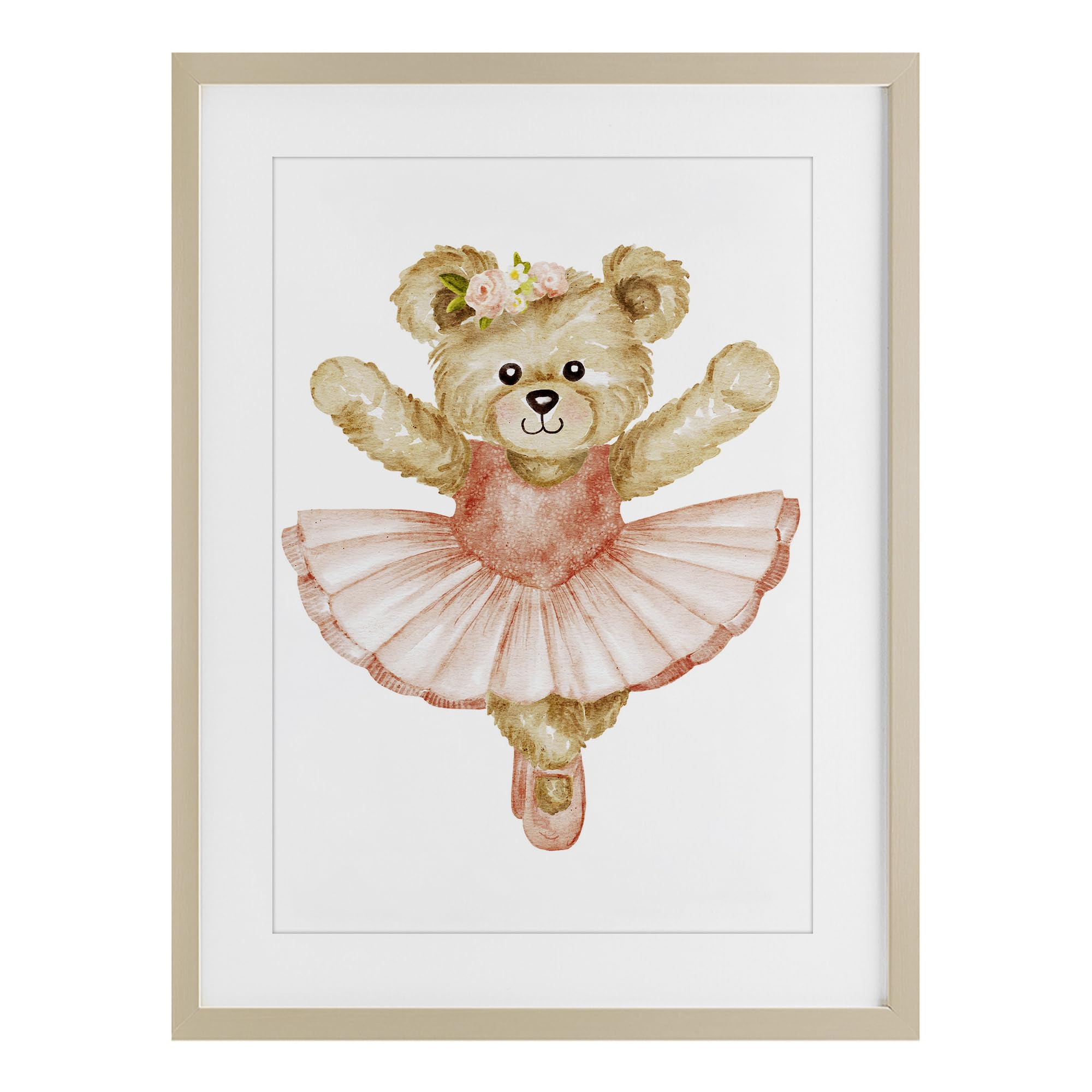 Impression encadrée bouleau ballet en peluche de 58x43cm déco murale chambre