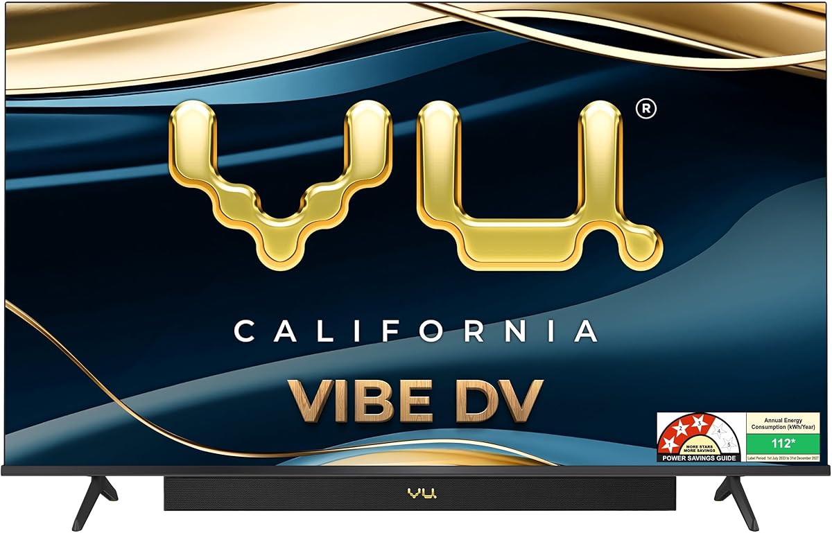 Vu 108cm (43 inches) Vibe Series 4K QLED Smart Google TV 43VIBE-DV