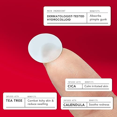 Miniatura 6 de AVARELLE Kits de parches dobles hidrocoloides para el acné, tratamiento de manchas de acné para manchas y granos con aceite de árbol de té, aceite