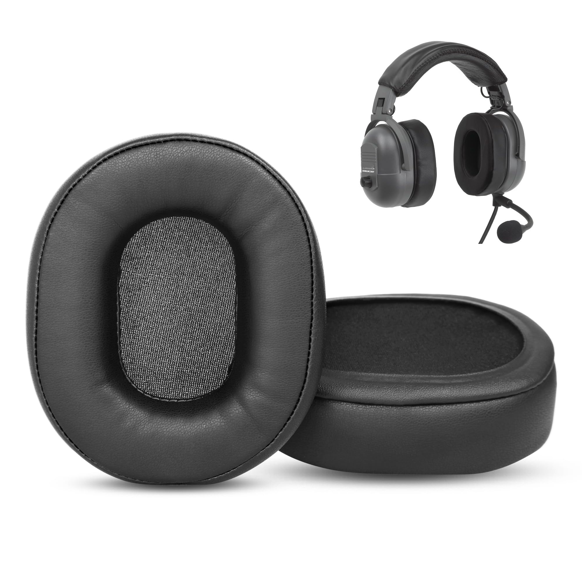 Echelon 25xt HTINDUSTRY Earpads Cushions Replacement Compatible with Telex Echelon 25xt Stratus 30xt 50d Pilot Headphones Earpads with Softer Protein