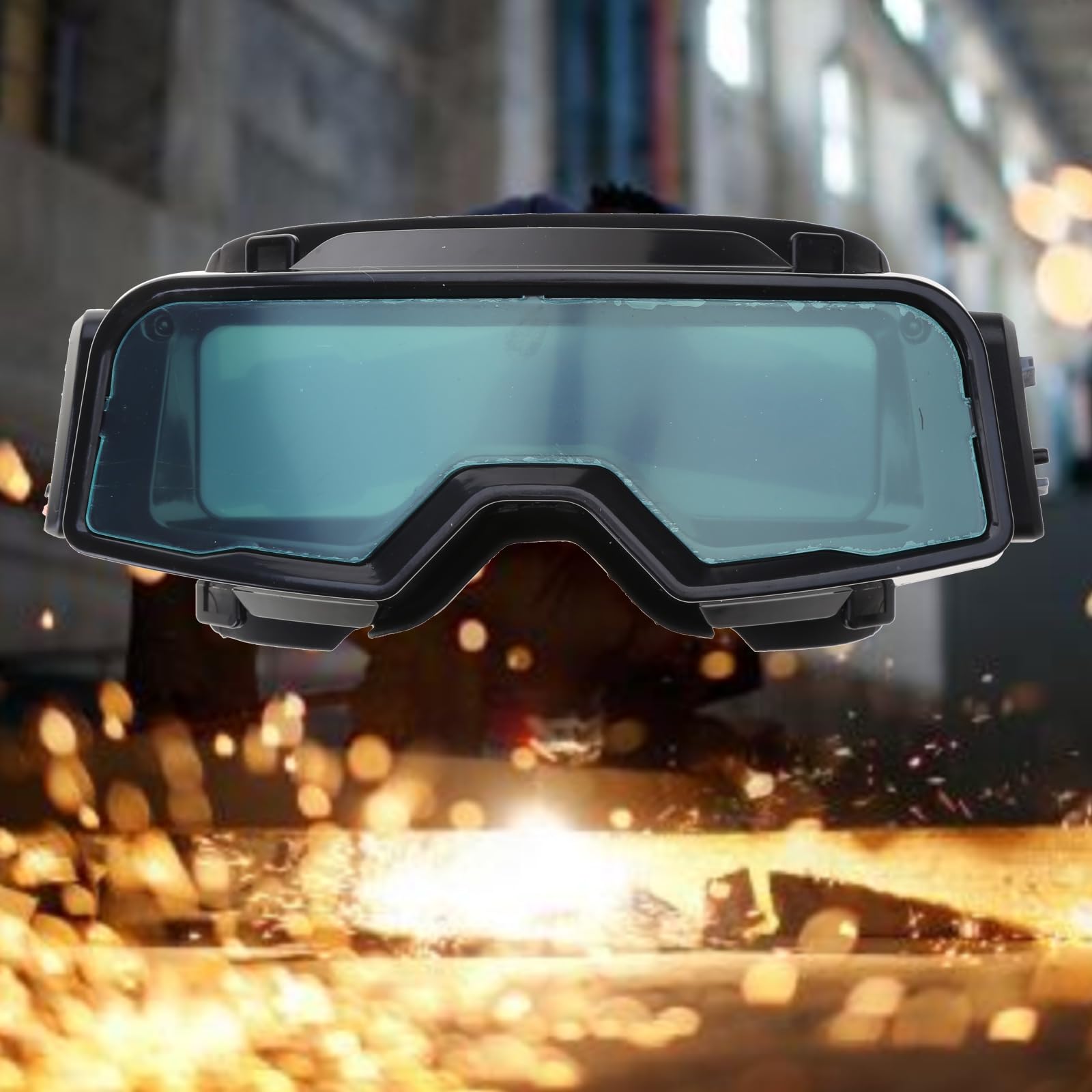 Schweißerbrille mit automatischer Verdunkelung, 0,1 Millisekunden, solarbetrieben, automatisches Dimmen