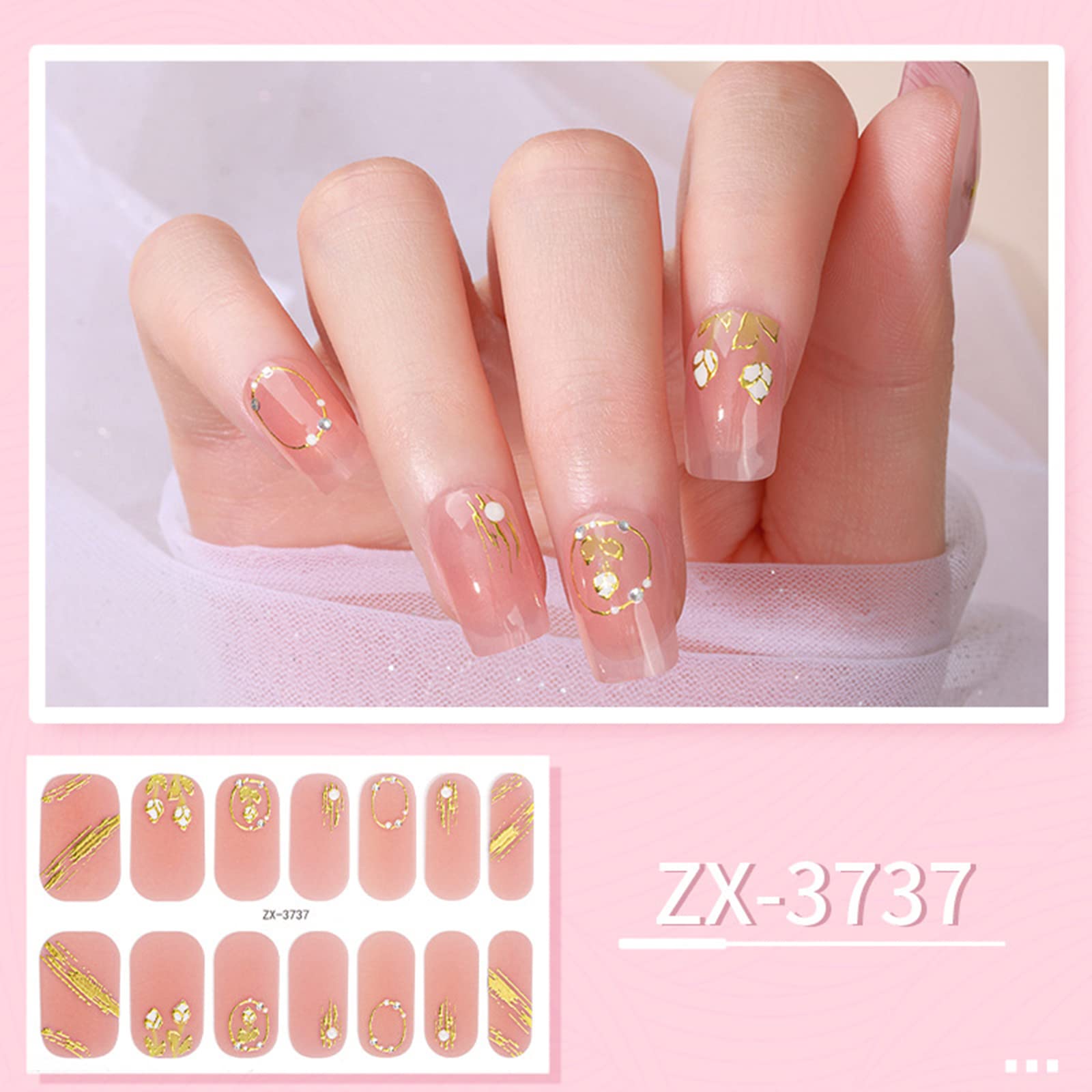 ＼NAIL/NOOO／ TONKBEEY Full Cover Nail Stickers Flakes Nail Decals Self Adhesive