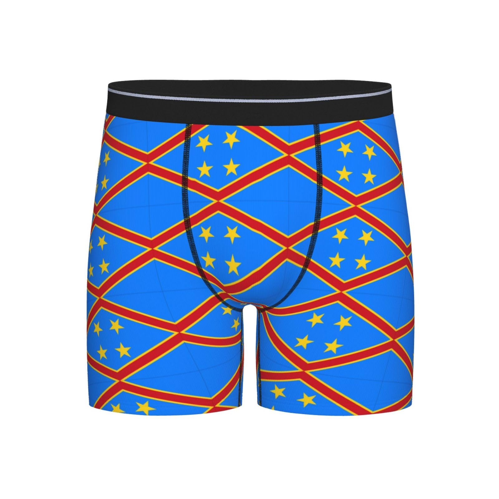 Zqytgfdc Men's Black Flag Of The Congo M Ultra Breathable Underwear,No Riding Up Boxer Briefs With Comfortflexible Waistband