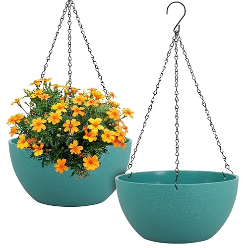 12 inch Large Hanging Planters for Indoor Outdoor Plants, 2