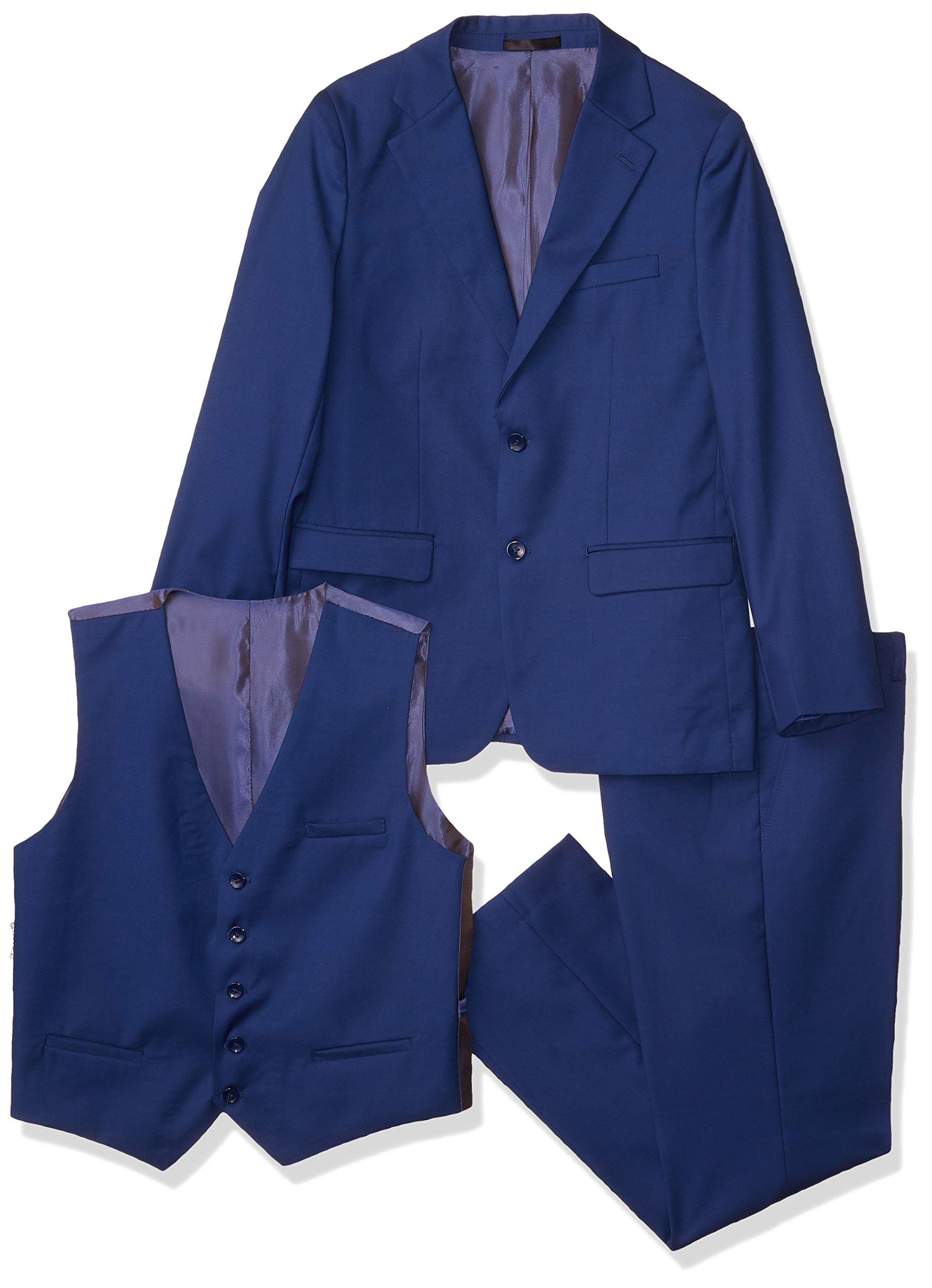 Photo 1 of American Exchange Boys Solid Vested Suit-Husky Sizes 12 Husky Cobalt Blue