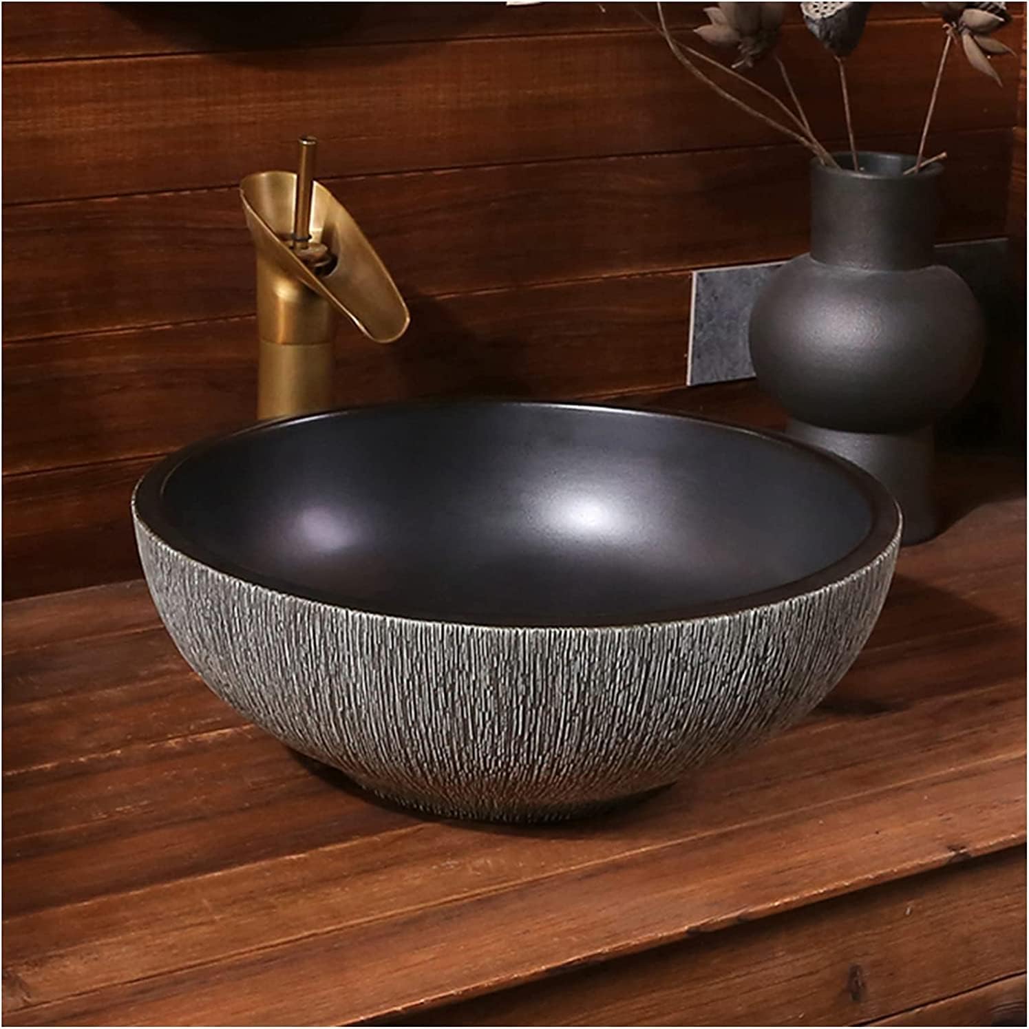 BE688 有田焼 松右衛門 作 染錦鳳凰 花瓶 花入 大型 高さ74㎝ 共箱