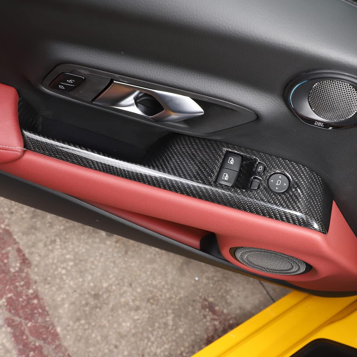 Fit for Toyota Supra GR A90 MK5 2019 to 2024 Real Carbon Fiber Interior Trim Accessories Door armrest Window Switch Button Panel Decorative Cover
