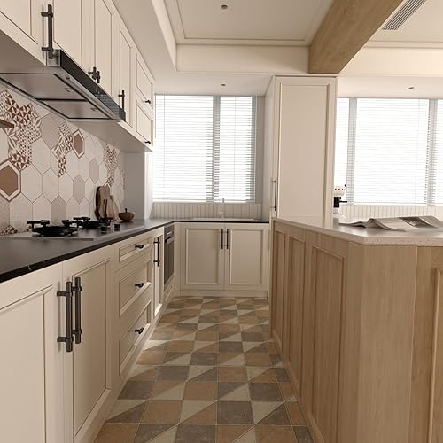 Miniatura 6 de Goldenwarm - Manijas de gabinete de cocina de color negro, de estilo europeo  Manija LST16BK para armario, gabinete, alacena, manijas de armario en