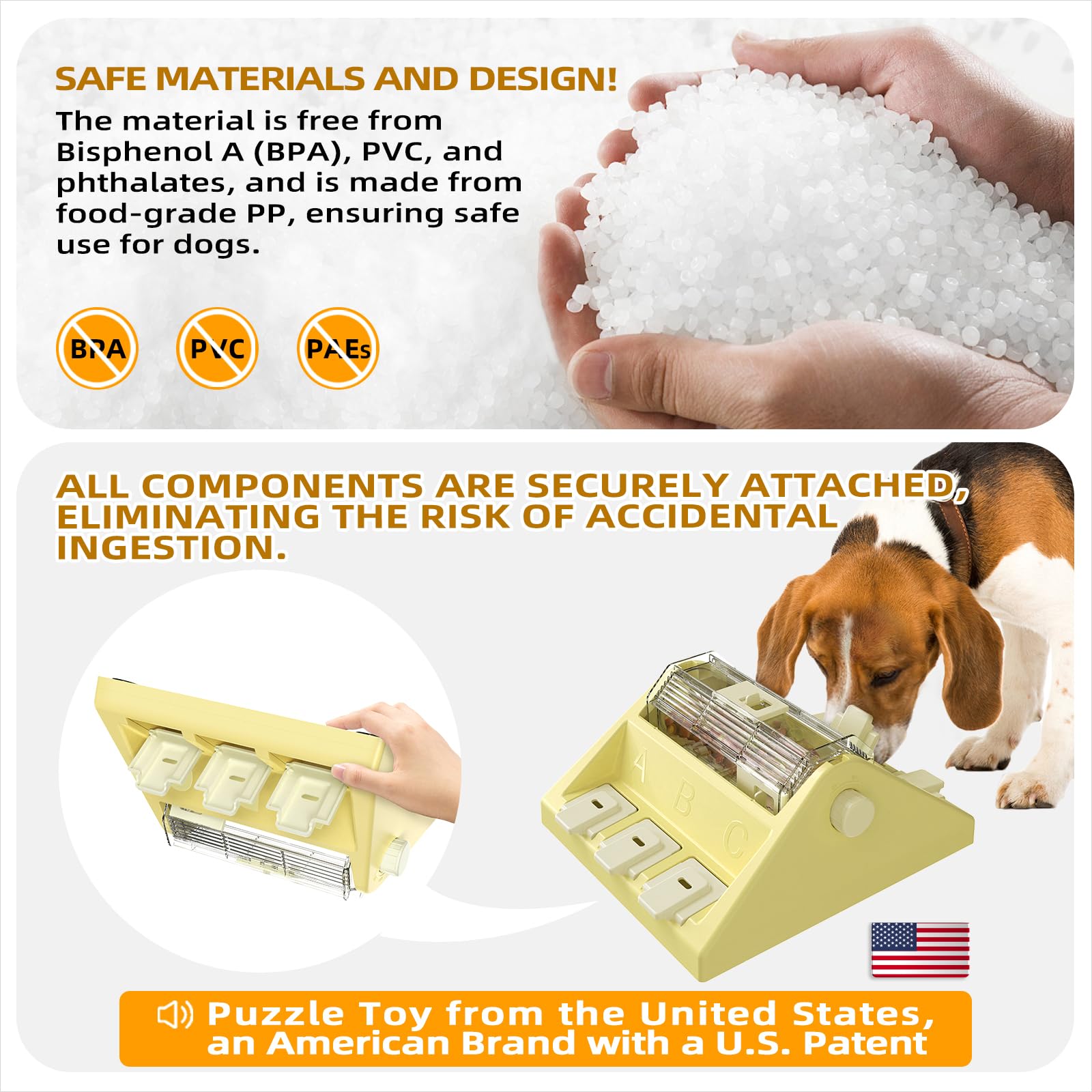 KADTC Paw-Activated Rolling Treat Dispenser Dog Puzzle Toy, Level 2 in 1 Slow Feeder (396.9 g Capacity), Interaktive Futterspender für kleine/mittelgroße Hunde - Mentale Stimulation & gesunde