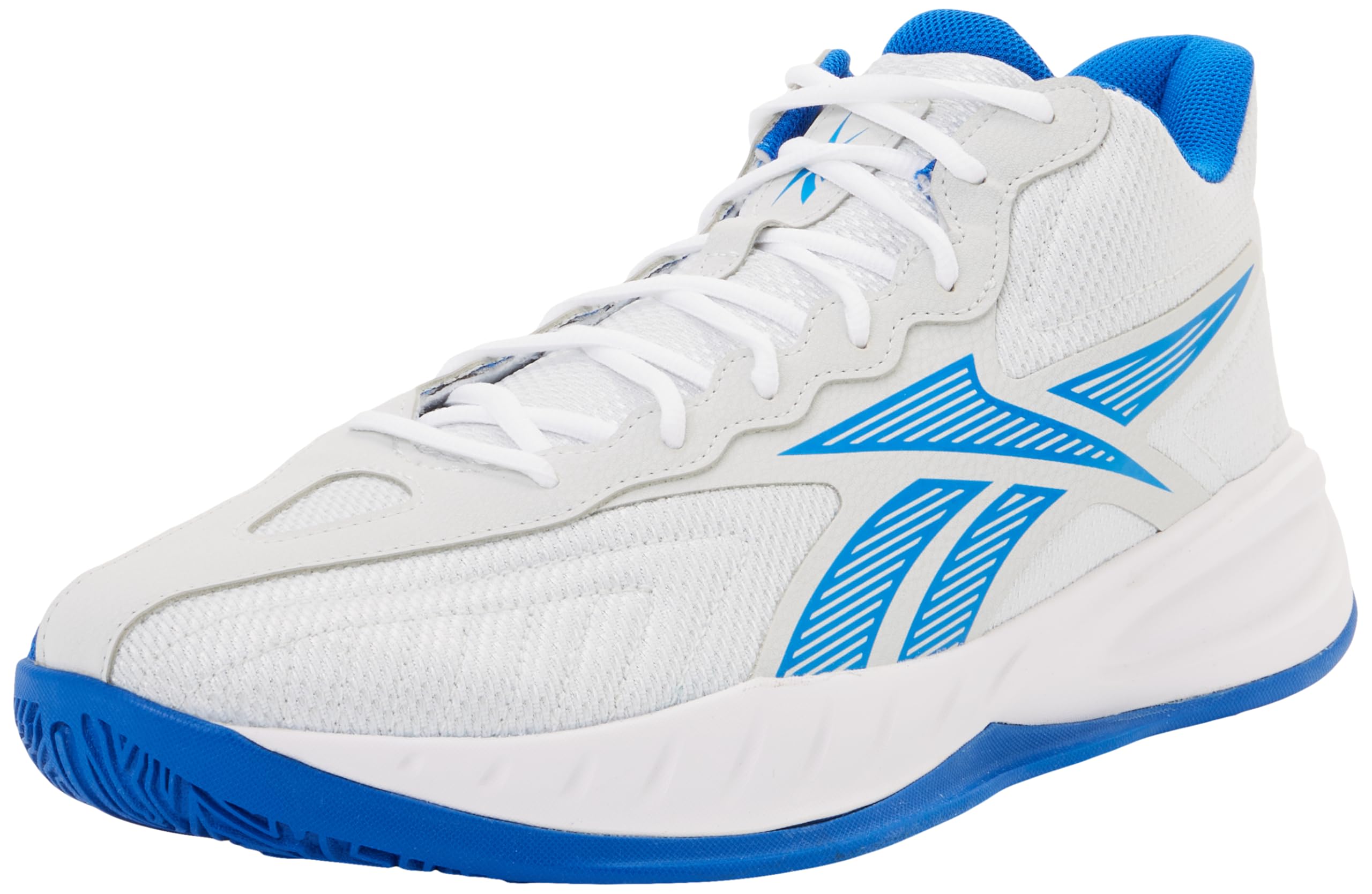 Reebok Unisex Press Trainers, Moon/Optimum Blue/White, 34.5 EU, Moon Optimum Blue White, 2.5 UK
