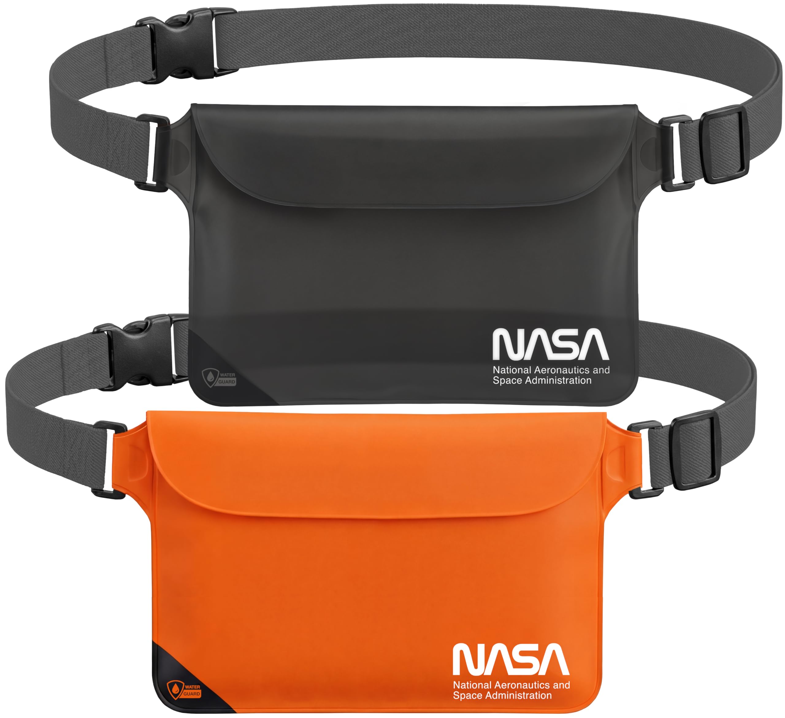 American Logic Ghost Parent NASA Waterproof Fanny Pack, Black & Dark Grey, Cross-body, Travel in use