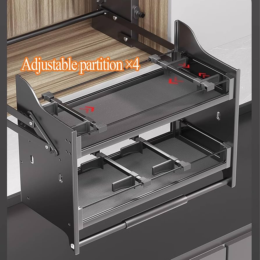 Amazon｜昇降式吊戸棚 ダウンキャビネット 吊り戸棚 収納