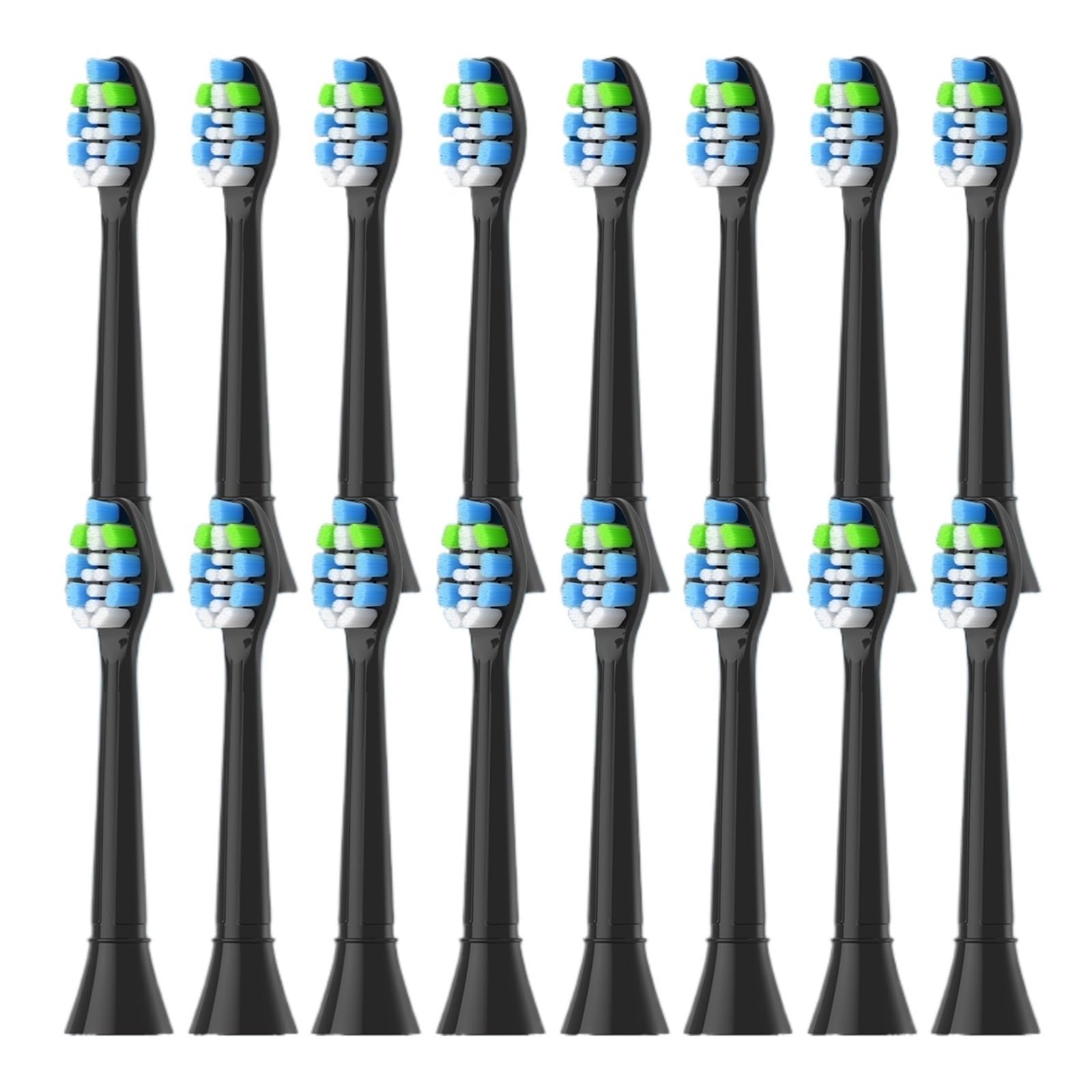 Paquete de 4-16 cabezales repuesto for cepillo dientes compatibles con recambio eléctrico(16pcs Black)
