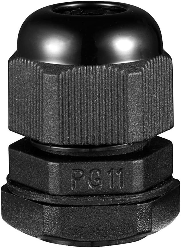 10 Pcs PG11 Waterproof IP68 Nylon Cable Gland Joint Adjustable Locknut for 5mm-10mm Dia Cable Wire with Rubber O Ring