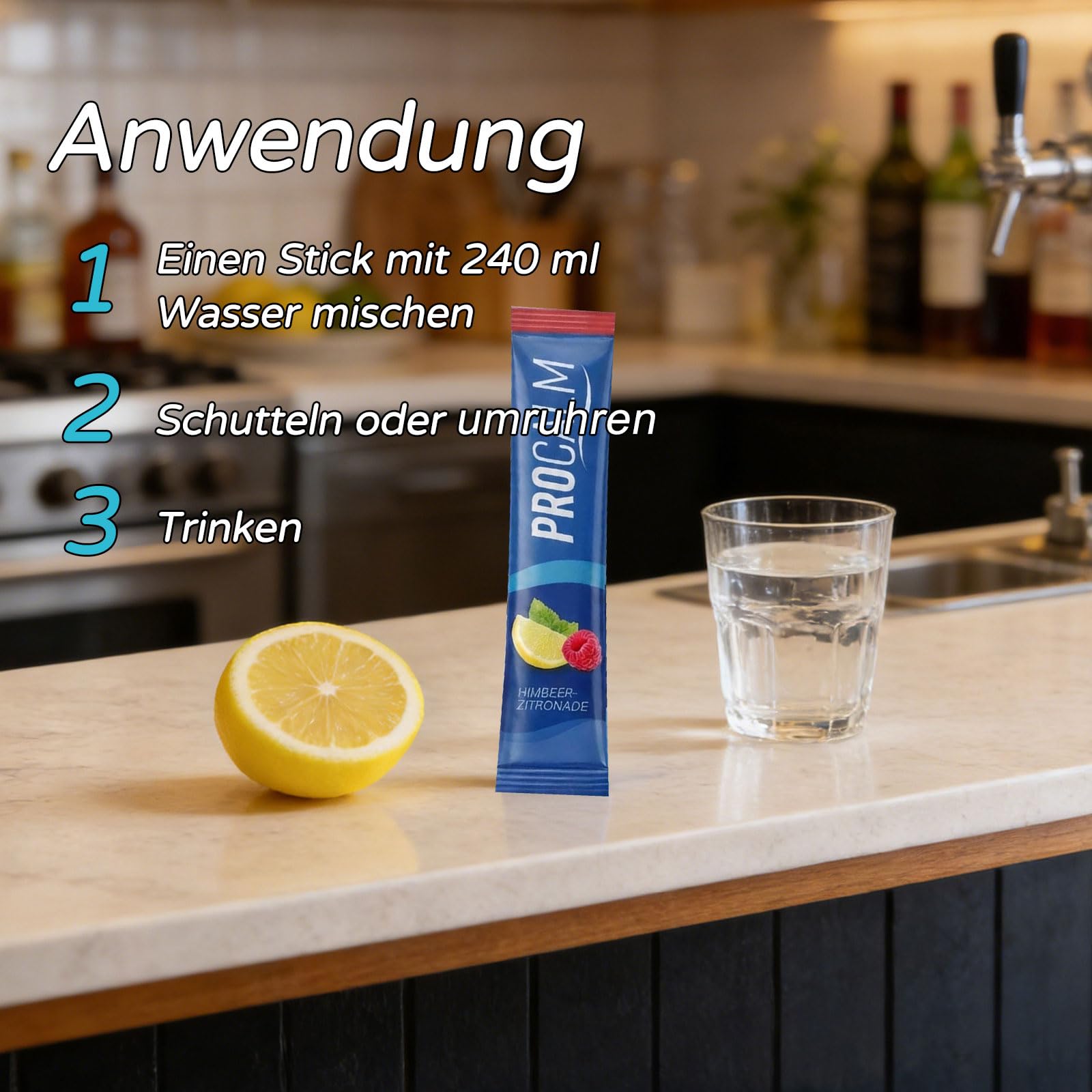 Procalm Cortisol Cocktail Pulver, 20 Stück Cortisol Senken Pulver zum Abnehmen, Cortisol Balance Getränkemix, Konzentration Steigern, Entspannt Bleiben & Stress Natürlich Reduzieren (1)