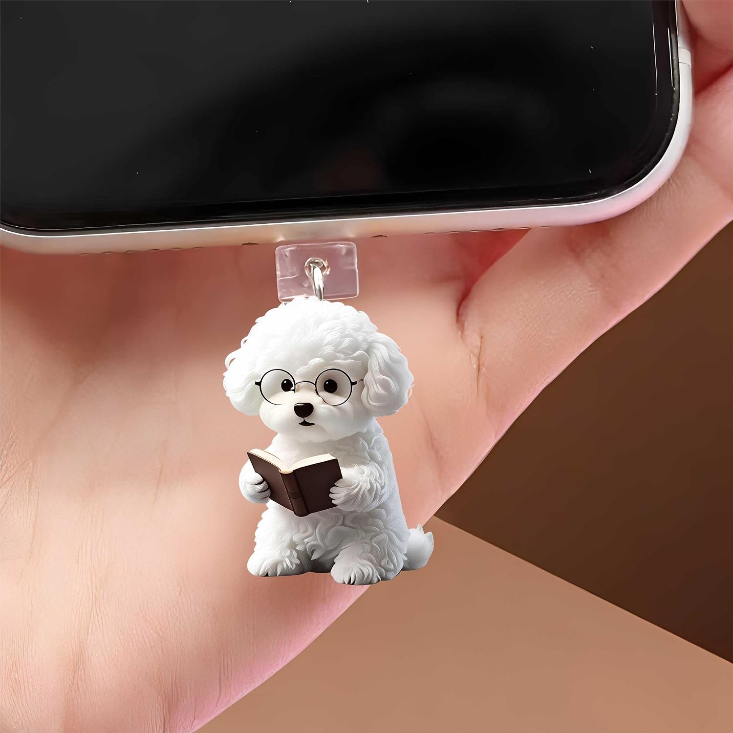 Sunflower Dog Dust Plug Acrylic Charms for electronic products,Type-C Charging Port Dust Plugs Pendant Compatible with E-Reader Phone Tablet, Gift for Christmas, Birthday, Anniversary Day