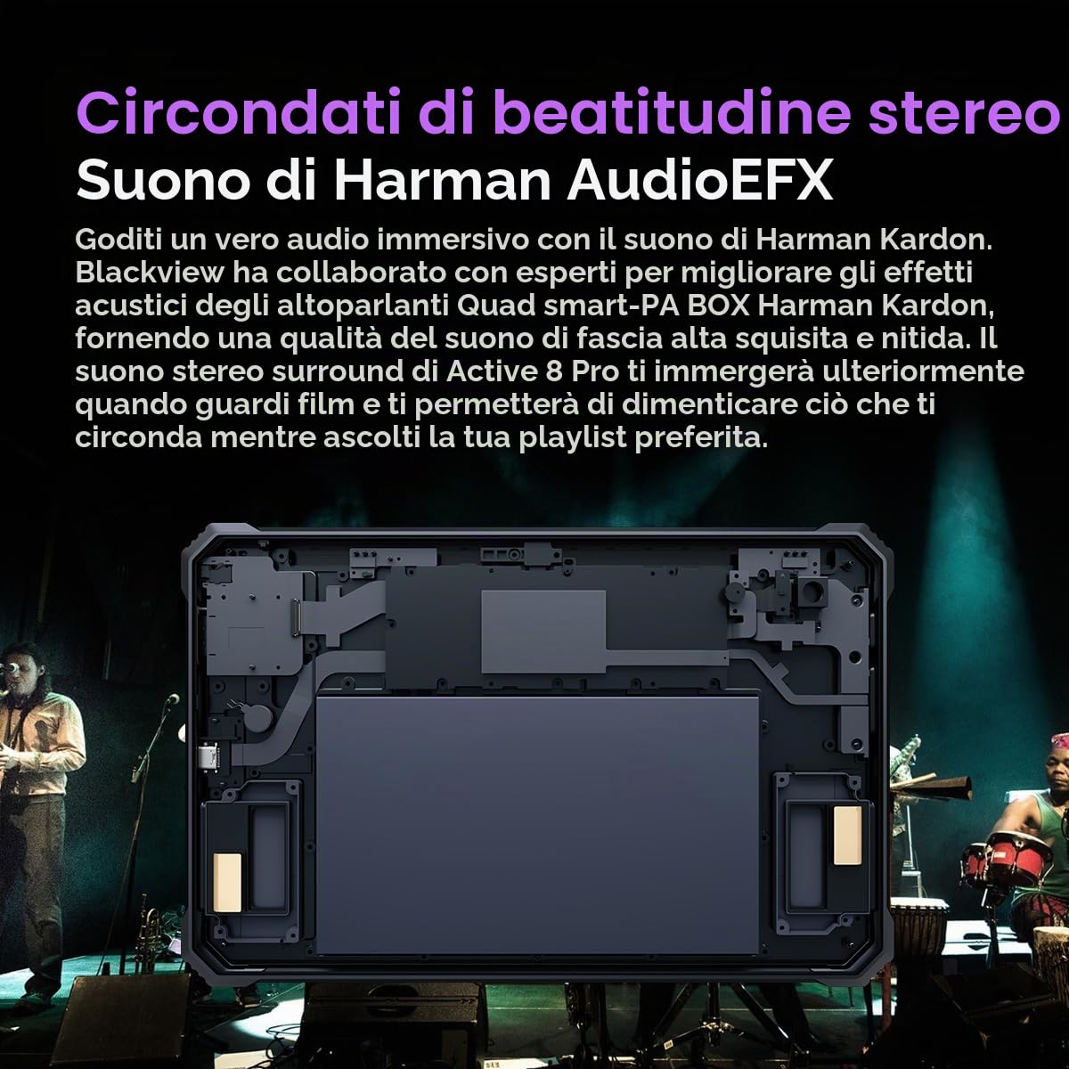 Blackview Active 8 Pro Rugged Tablet Android 14, MTK G99 16GB+256GB Tablet Android 14, 10.4“ FHD+, 22000mAh Smartphone Robusto, 48MP, 4 Lautsprecher, IP68 Wasserdicht, Dual 4G LTE, 5G WiFi, OTG, NFC