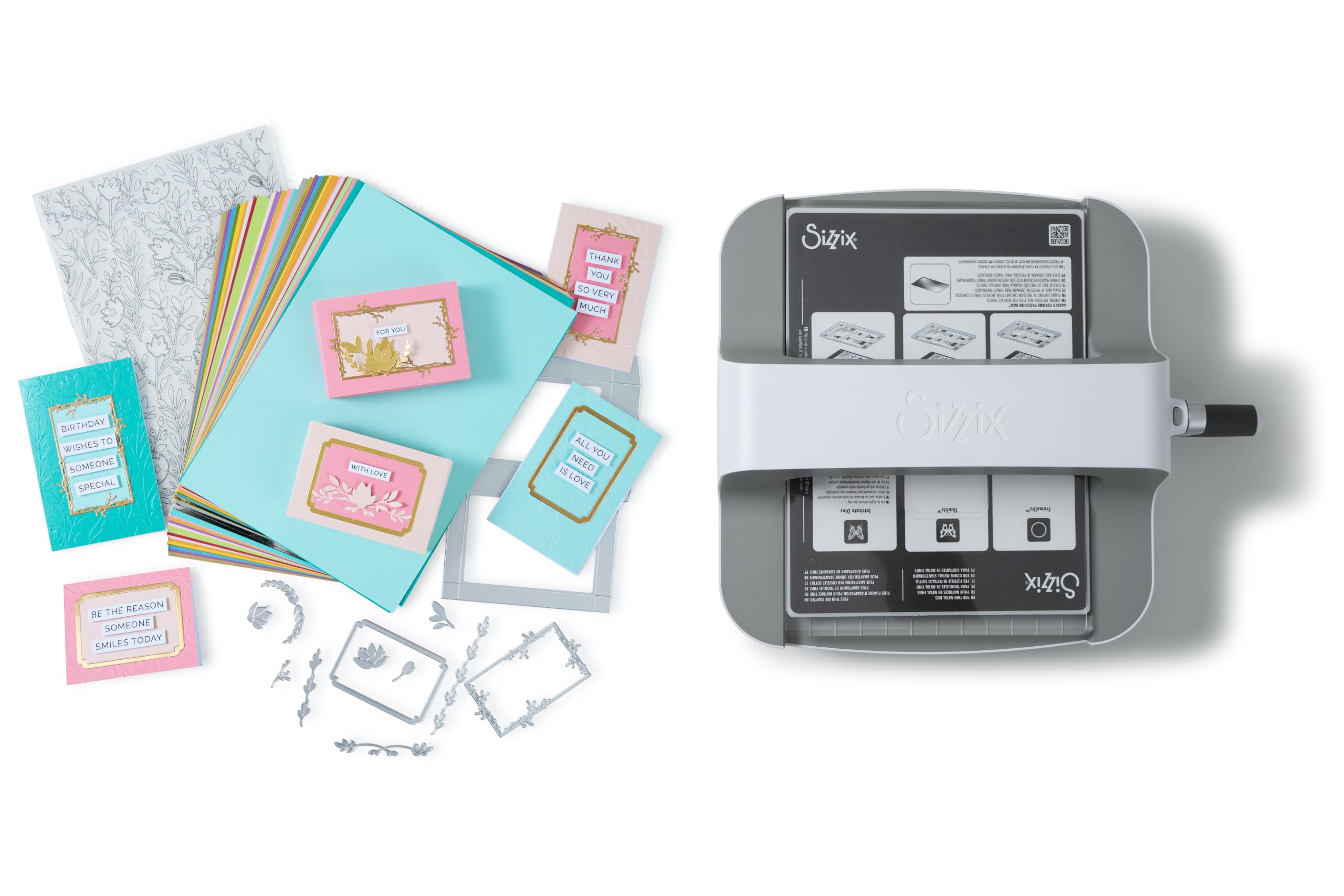 Sizzix Big Shot Plus Maschine mit Starterkit, manueller Stanz- und Prägemaschine