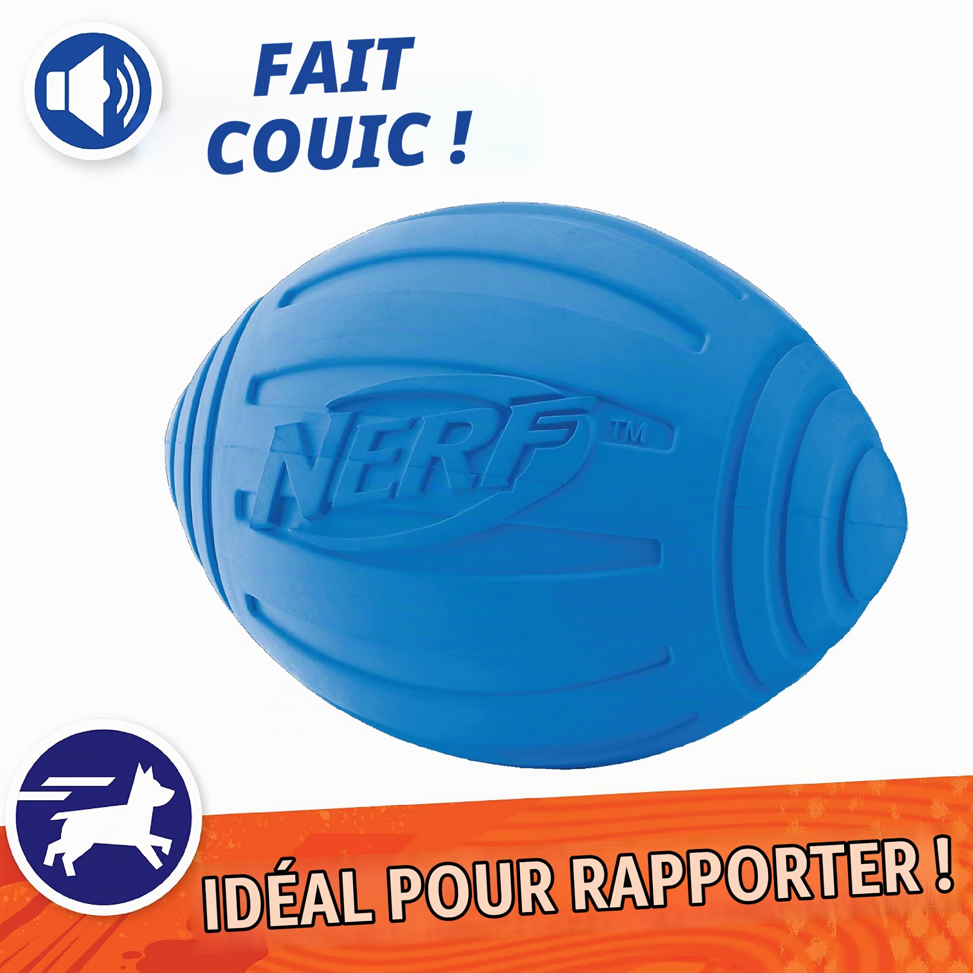 Nerf Dog strié couineur Football