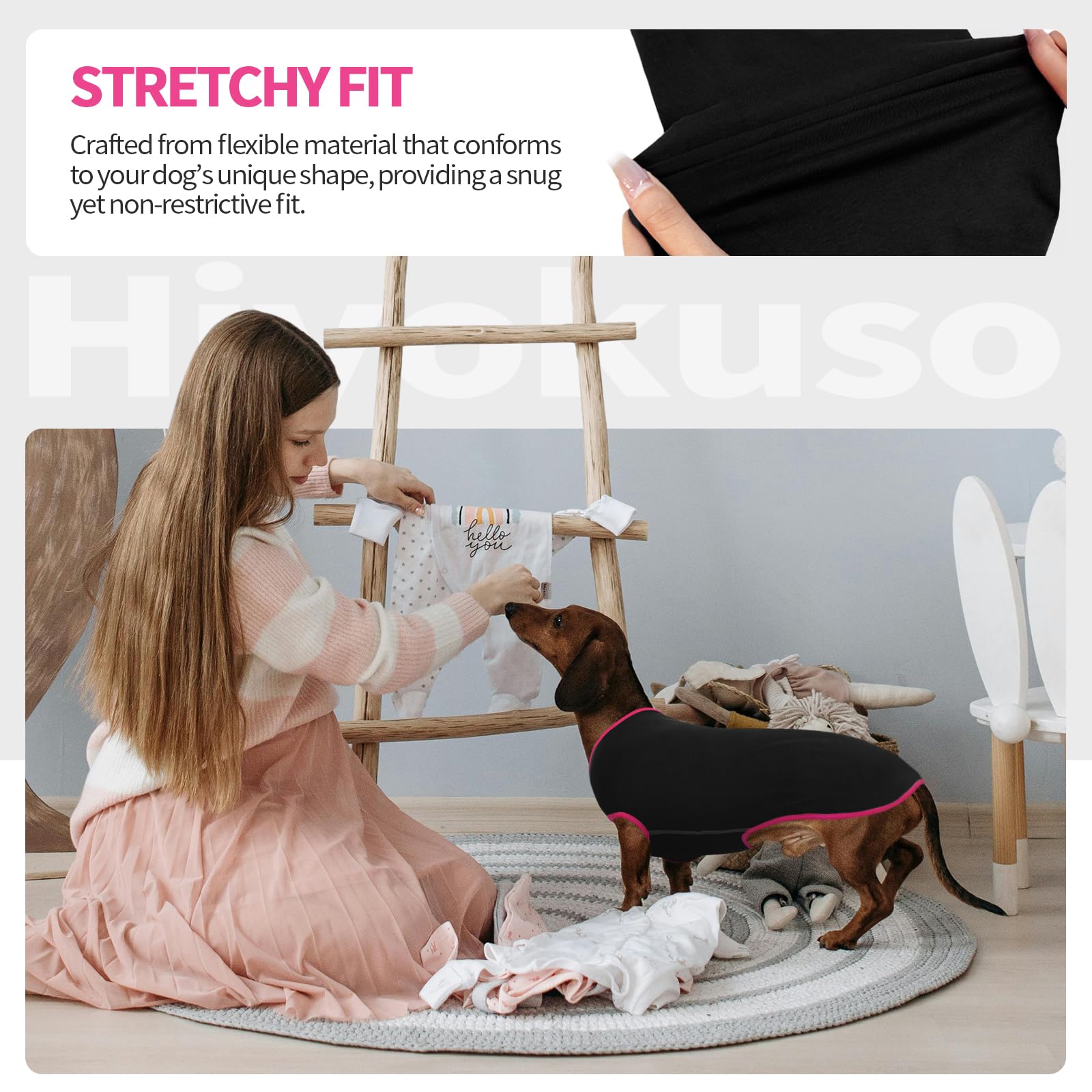 Hjyokuso Dachshund Jumper, Soft Flexible Dachshund Fleece Shirt - Image 3