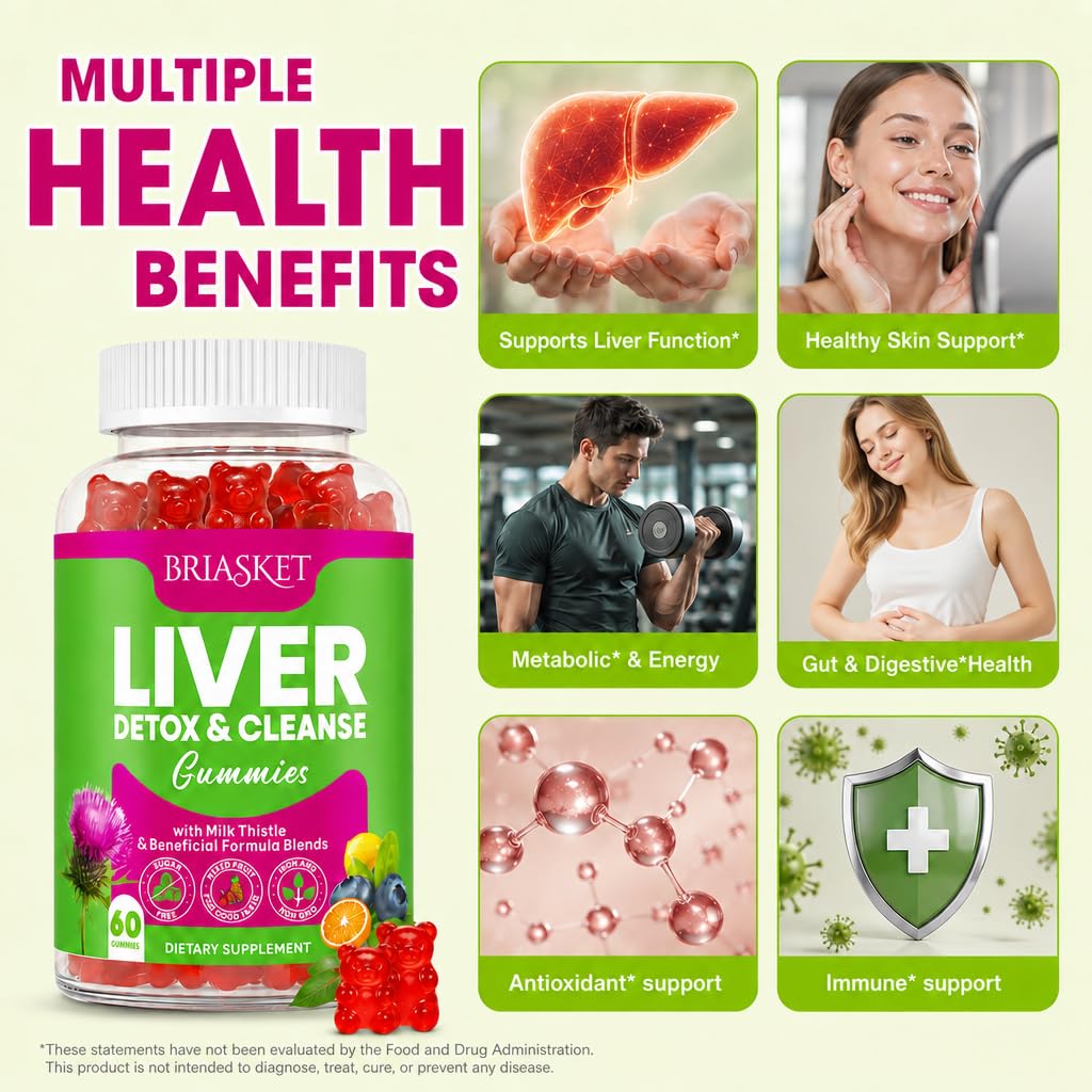 Liver Clean Detox & Repair Gummies, 2000 mg Milk Thistle Supplement — Amazon image 2