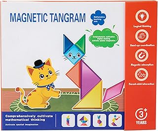 Comprar Figuras Geométricas para Niños - Juguetes de Tangram Magnético - Puzzle Geométrico - para Niños y Niñas de 3+ Años para Aula, Kindergarten, Preescolar, Hogar, Escuela y Clase de Matemáticas