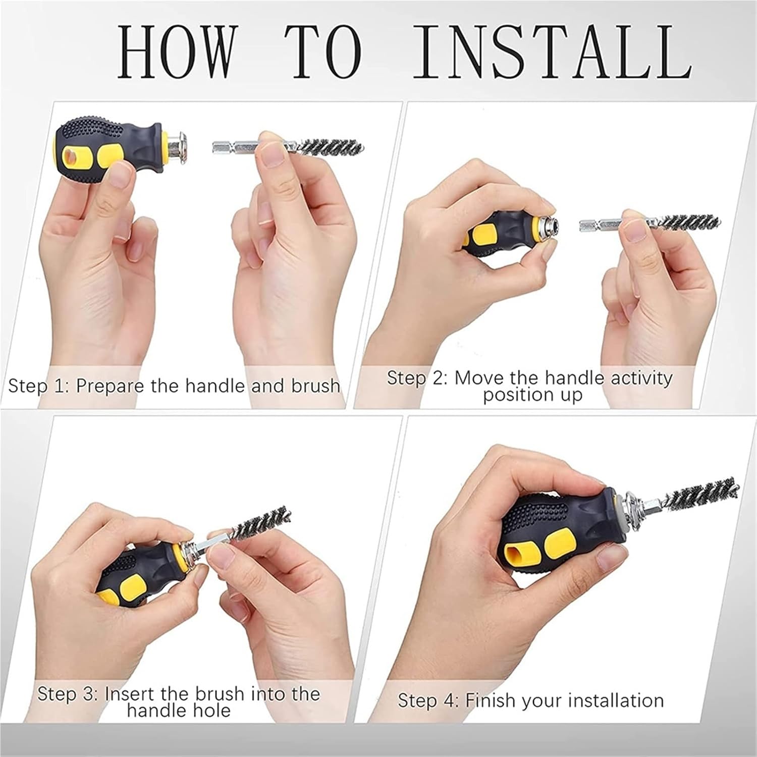 Golf Clubs Head Hosel Brush 6pcs Golf Club Brush Wire Cleaning Tool Electric Drill for Iron and Wood