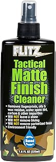 Flitz Tactical Matte Finish Cleaner - 7.6oz Bottle of USA-Made Gun Cleaner Spray to Remove Fingerprints, Oil, & Other Grime - Fast-Drying Cleaning Solution for Gun Wraps & More (1 Pack)