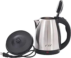 Chaleira Elétrica Jarra Inox 1,8 Litros 127v Desligamento Automático E Luz Indicadora, Ferve Água Rápido Para Chás, Cafés E Chimarrão - Fix - FXI01002
